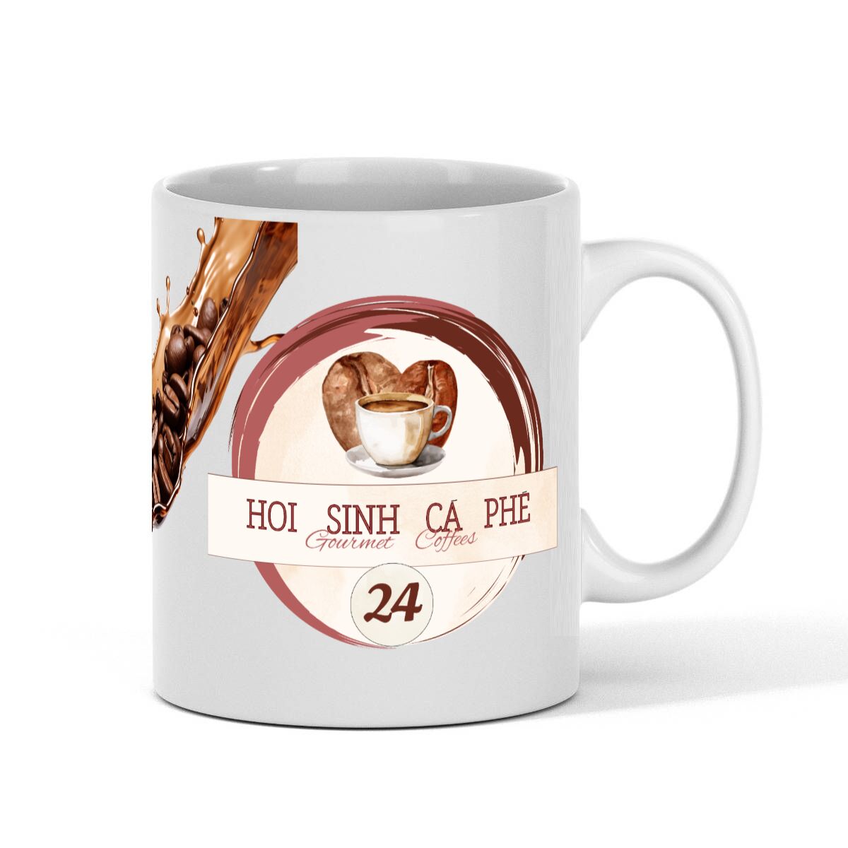 Standard size glossy ceramic mug