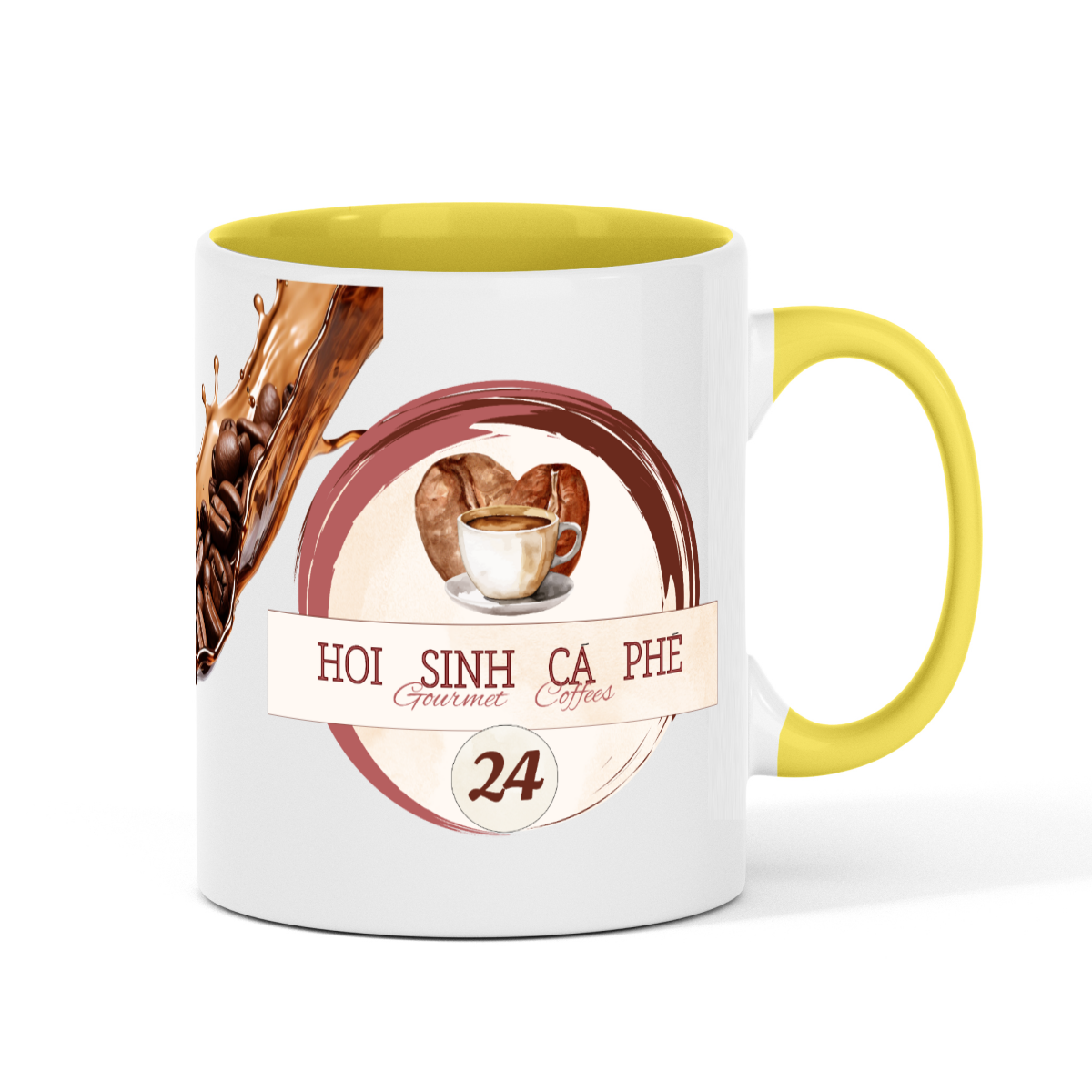 Standard size glossy ceramic mug