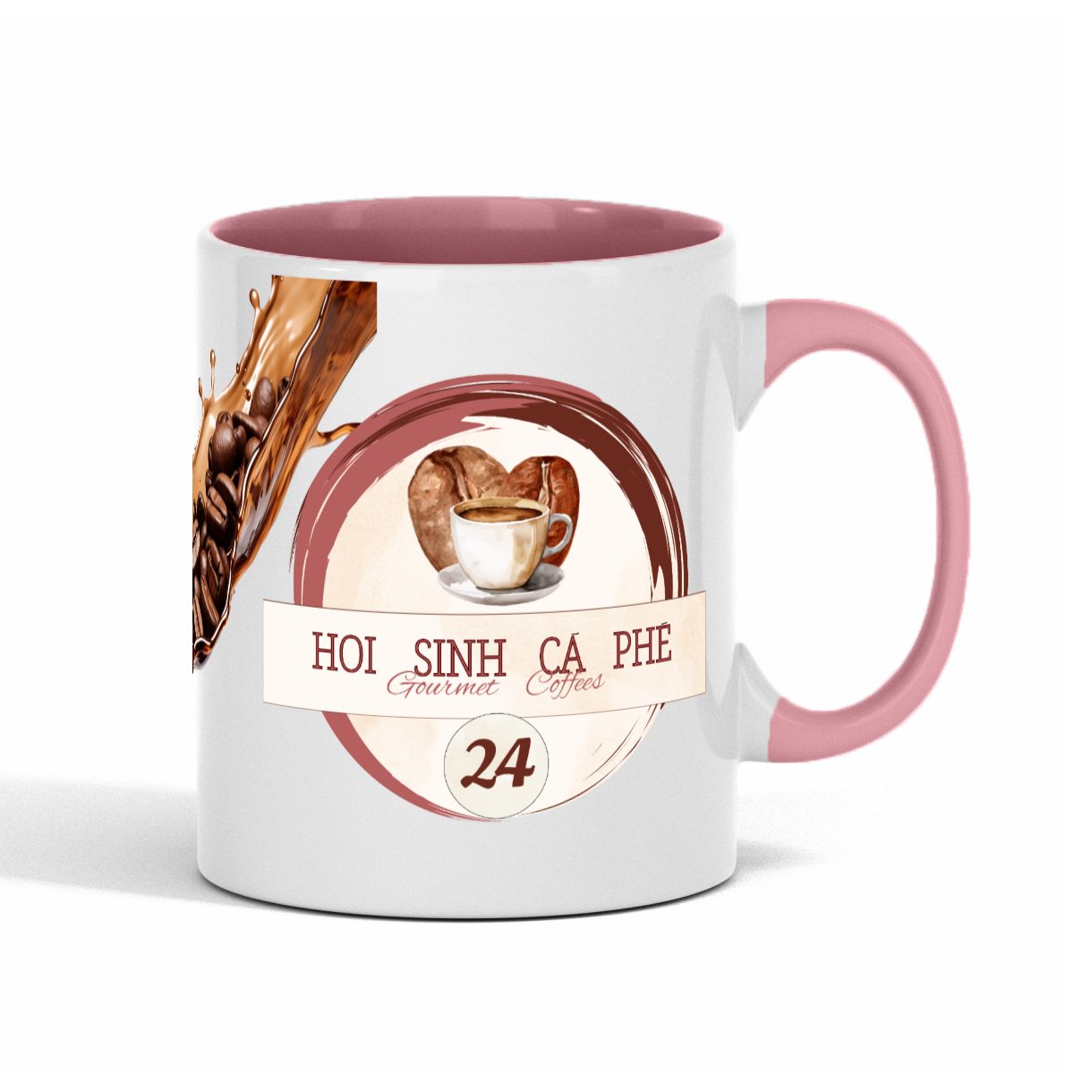 Standard size glossy ceramic mug